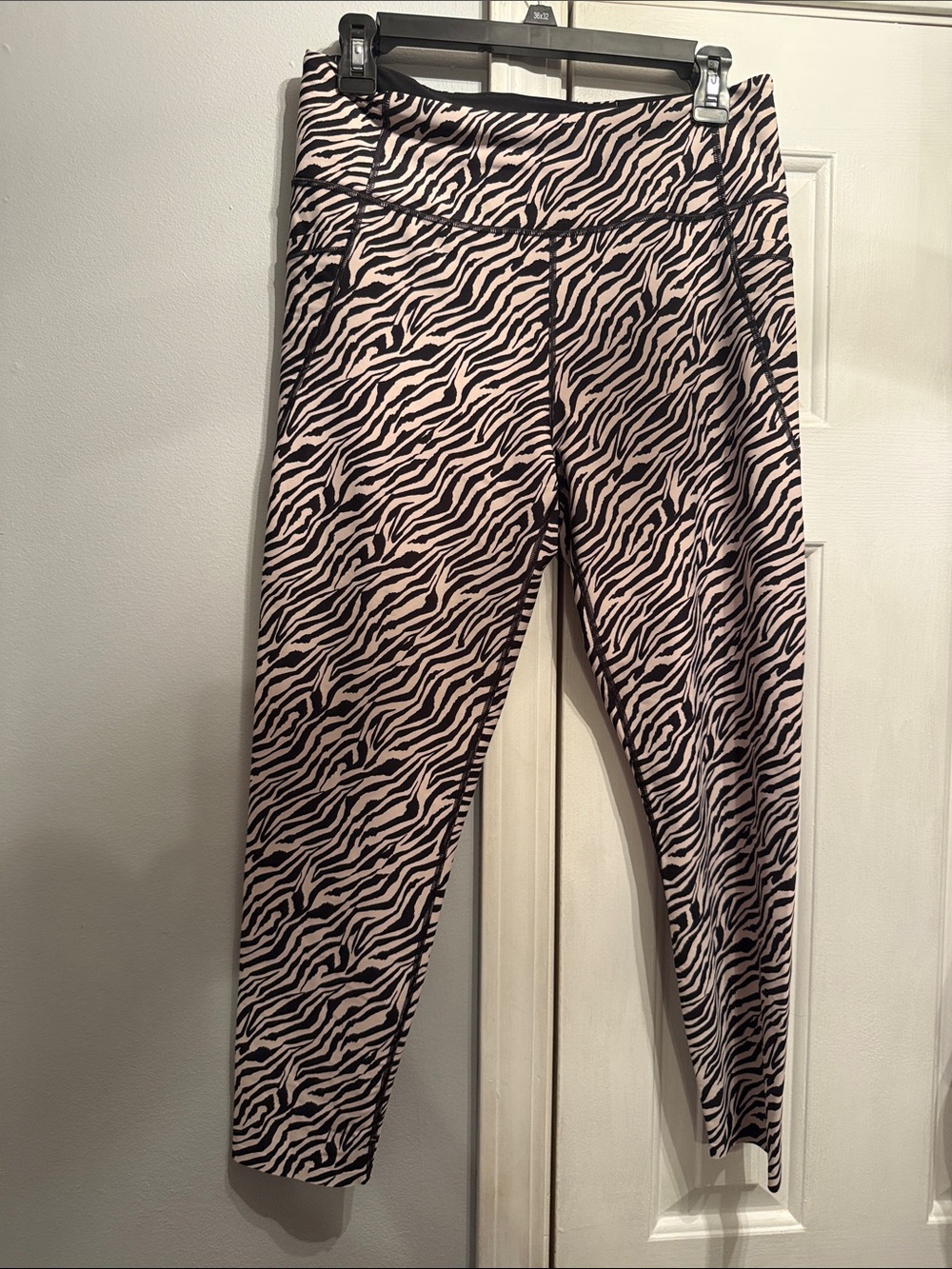 Victoria's Secret Pink and Black Zebra-Print Leggings
